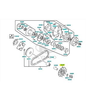 ΗΜΙΤΡΟΧΑΛΙΑ ΜΕ ΕΞ/ΚΑ ΠΤΕΡΥΓΙΑ KYMCO PEOPLE 125/150 ΑΝΤΑΛΛΑΚΤΙΚΑ