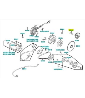 ΑΞΟΝΑΣ ΜΙΖΑΣ KYMCO MXU 300 ΑΝΤΑΛΛΑΚΤΙΚΑ