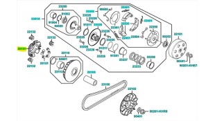 ΒΑΣΗ (ΚΑΠΑΚΙΟΥ) ΒΑΡΙΑΤΟΡ KYMCO XCITING 250