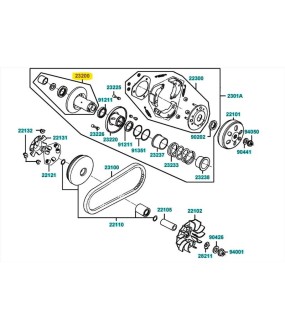 ΗΜΙΤΡΟΧΑΛΙΑ ΟΠΙΣΘΙA ΣΤΑΘΕΡΗ KYMCO AGILITY 16+ ΑΝΤΑΛΛΑΚΤΙΚΑ