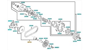 ΗΜΙΤΡΟΧΑΛΙΑ ΒΑΡΙΑΤΟΡ KYMCO AGILITY 16+