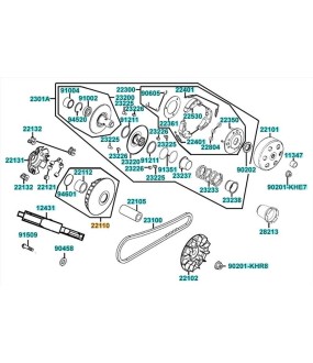 ΗΜΙΤΡΟΧΑΛΙΑ ΒΑΡΙΑΤΟΡ KYMCO ΑΝΤΑΛΛΑΚΤΙΚΑ