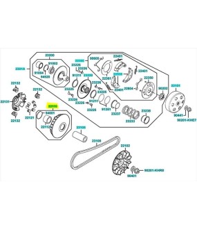 ΗΜΙΤΡΟΧΑΛΙΑ ΒΑΡΙΑΤΟΡ KYMCO XCITING 300iR