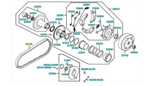 ΙΜΑΝΤΑΣ ΚΙΝΗΣΗΣ (CVT) KYMCO MXU/MXER/FILLY 50 ΑΝΤΑΛΛΑΚΤΙΚΑ