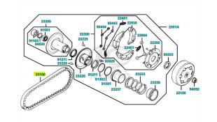 ΙΜΑΝΤΑΣ ΚΙΝΗΣΗΣ (CVT) KYMCO ZX50 ΑΝΤΑΛΛΑΚΤΙΚΑ