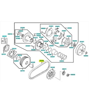 ΙΜΑΝΤΑΣ ΚΙΝΗΣΗΣ (CVT) KYMCO DINK 200i ΑΝΤΑΛΛΑΚΤΙΚΑ