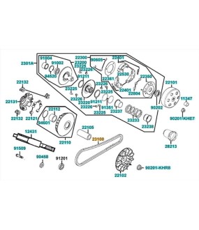 ΙΜΑΝΤΑΣ ΚΙΝΗΣΗΣ (CVT) KYMCO MXU250/300 ΑΝΤΑΛΛΑΚΤΙΚΑ