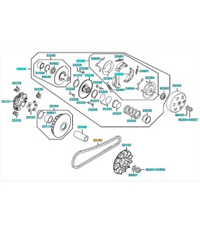 ΙΜΑΝΤΑΣ ΚΙΝΗΣΗΣ (CVT) (KEVLAR) KYMCO XCITING 300 ΑΝΤΑΛΛΑΚΤΙΚΑ