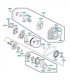 ΚΑΜΠΑΝΑ ΦΥΓΟΚΕΝΤΡΙΚΟΥ KYMCO MXU 450 ΑΝΤΑΛΛΑΚΤΙΚΑ ΚΑΜΠΑΝΑ ΦΥΓΟΚΕΝΤΡΙΚΟΥ KYMCO MXU 450