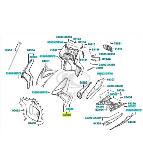 ΠΡΟΣΤ/ΚΟ ΕΜΠΡΟΣΘΙΑΣ ΠΟΔΙΑΣ ΑΡΙΣΤΕΡΟ ΜΑΥΡΟ KYMCO AGILITY 16+
