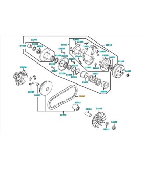 ΙΜΑΝΤΑΣ ΚΙΝΗΣΗΣ (CVT) KYMCO X TOWN 125 ΑΝΤΑΛΛΑΚΤΙΚΑ