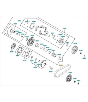 ΙΜΑΝΤΑΣ ΚΙΝΗΣΗΣ (CVT) (KEVLAR) (N-6) KYMCO XCITING 400 ΑΝΤΑΛΛΑΚΤΙΚΑ