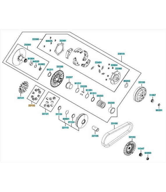 ΟΔΗΓΟΣ ΒΑΡΙΑΤΟΡ (SET/8) KYMCO ΑΝΤΑΛΛΑΚΤΙΚΑ ΟΔΗΓΟΣ ΒΑΡΙΑΤΟΡ (SET/8) KYMCO