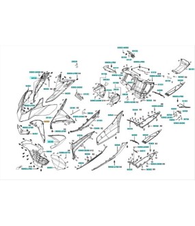 ΠΟΔΙΑ Α ΕΜΠΡΟΣΘΙΑ ΔΕΞΙΑ ΜΑΥΡΟ ΜΑΤ KYMCO XCITING 400 ΑΝΤΑΛΛΑΚΤΙΚΑ