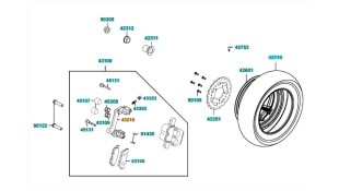 ΒΑΣΗ ΟΠΙΣΘΙΑΣ ΔΑΓΚΑΝΑΣ KYMCO DOWNTOWN 350/360 SPARE PARTS