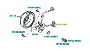 ΜΑΝΙΑΤΟ ΚΟΜΠΛΕ KYMCO ACTIV/NEXXON/JETIX/VISA R ΗΛΕΚΤΡΙΚΑ