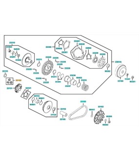 ΟΔΗΓΟΣ ΒΑΡΙΑΤΟΡ (SET/3) KYMCO XCITING 500 ΑΝΤΑΛΛΑΚΤΙΚΑ