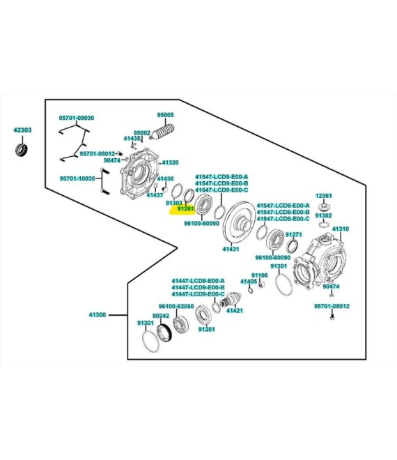 ΤΣΙΜΟΥΧΑ KYMCO MXU 300 91261-LCD9-E00 SPARE PARTS ΤΣΙΜΟΥΧΑ KYMCO MXU 300 91261-LCD9-E00