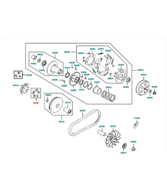ΔΑΚΤΥΛΙΔΙΑ ΒΑΡ.(SΕΤ/6) KYMCO MXU/MXER/DINK/ BET&WIN SPARE PARTS ΔΑΚΤΥΛΙΔΙΑ ΒΑΡ.(SΕΤ/6) KYMCO MXU/MXER/DINK/ BET&WIN