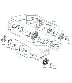 ΔΑΚΤΥΛΙΔΙΑ ΒΑΡ.(SΕΤ/6) KYMCO XCITING 400 ΑΝΤΑΛΛΑΚΤΙΚΑ