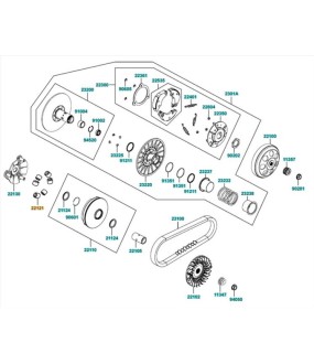 ΔΑΚΤΥΛΙΔΙΑ ΒΑΡ.(SΕΤ/6) KYMCO XCITING 400