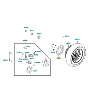 ΔΙΣΚΟΠΛΑΚΑ ΟΠΙΣΘΙΑ KYMCO DOWNTOWN/K-XCT