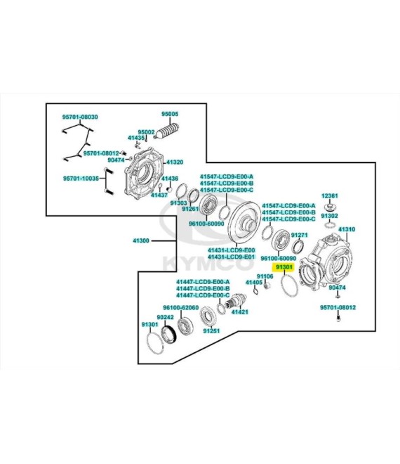 ΛΑΣΤΙΧΑΚΙ KYMCO 91301-LCD9-E00 ΑΝΤΑΛΛΑΚΤΙΚΑ ΛΑΣΤΙΧΑΚΙ KYMCO 91301-LCD9-E00
