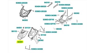 ΠΟΔΙΑ ΕΜΠΡΟΣΘΙΑ ΛΕΥΚΗ KYMCO AGILITY CARRY 125i SPARE PARTS