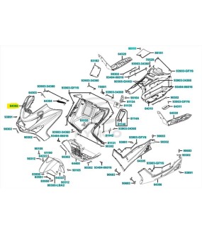 ΠΟΔΙΑ ΕΜΠΡΟΣΘΙΑ ΛΕΥΚΟ/ΜΑΥΡΟ KYMCO XCITING 300Ri ΑΝΤΑΛΛΑΚΤΙΚΑ