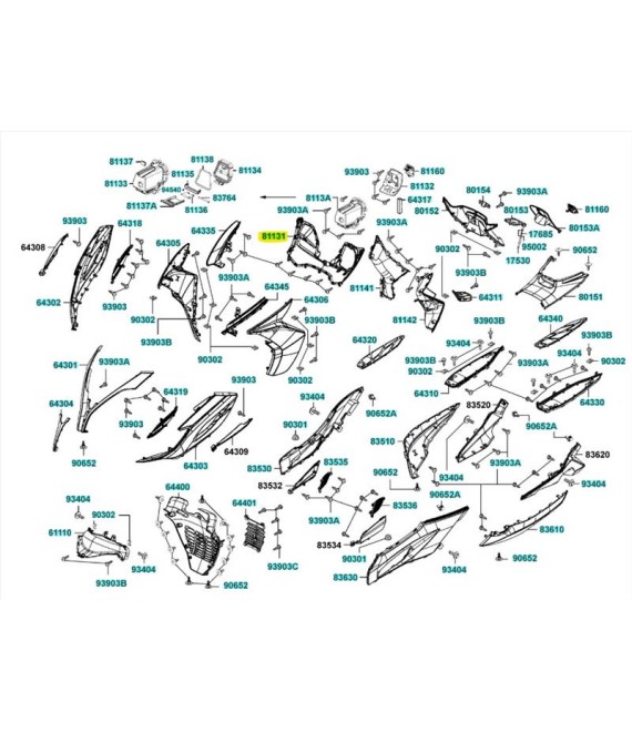 ΠΟΔΙΑ ΕΣΩΤΕΡΙKΗ KYMCO KXCT 300i ΑΝΤΑΛΛΑΚΤΙΚΑ ΠΟΔΙΑ ΕΣΩΤΕΡΙKΗ KYMCO KXCT 300i