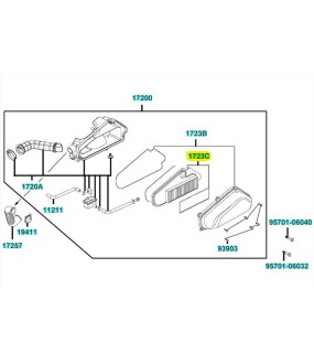 ΦΙΛΤΡΟ ΑΕΡΑ KYMCO 1723C-LBD6-E00 ΑΝΤΑΛΛΑΚΤΙΚΑ