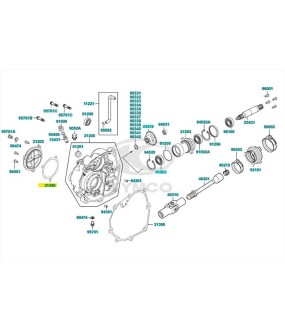 ΦΛΑΝΤΖΑ ΚΑΛΥΜΜΑΤΟΣ ΚΑΠΑΚΙΟΥ ΜΕΤΑΔΟΣΗΣ KYMCO MXU 300 ΑΝΤΑΛΛΑΚΤΙΚΑ