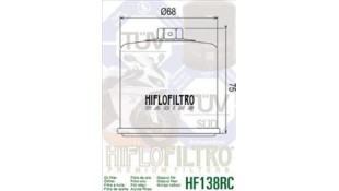 ΦΙΛΤΡΟ ΛΑΔΙΟΥ HIFLOFILTRO HF138RC ΑΝΤΑΛΛΑΚΤΙΚΑ