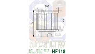 ΦΙΛΤΡΟ ΛΑΔΙΟΥ HIFLOFILTRO HF118 ΑΝΤΑΛΛΑΚΤΙΚΑ