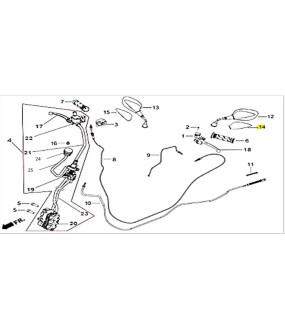 ΚΑΠΑΚΙ ΔΙΑΚΟΣΜΗΤΙΚΟ ΑΡΙΣΤΕΡΟΥ ΚΑΘΡΕΦΤΗ ΚΟΚΚΙΝΟ DAYTONA MIRO 125