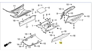 ΚΑΛΥΜΜΑ ΠΛΑΙΣΙΟΥ ΑΡΙΣΤΕΡΟ ΓΚΡΙ DAYTONA MIRO 125i