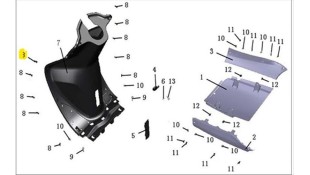 ΚΑΛΥΜΜΑ ΠΛΑΙΣΙΟΥ ΔΕΞΙΟ ΜΑΥΡΟ DAYTONA MIRO 130 ΑΝΤΑΛΛΑΚΤΙΚΑ