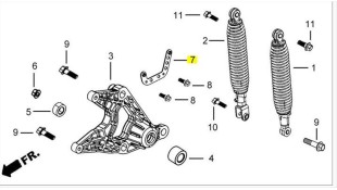 MOUNT SET, SMALL MUDGUARD DAYTONA CARGO 125