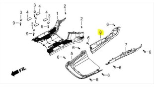 ΚΑΠΑΚΙ ΠΛΑΙΣΙΟΥ ΔΕΞΙΟ ΛΕΥΚΟ DAYTONA CARGO 125