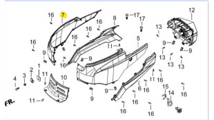 ΚΑΛΥΜΜΑ ΣΕΛΛΑΣ ΔΕΞΙΟ ΛΕΥΚΟ DAYTONA CARGO 125