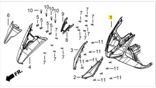 ΠΟΔΙΑ ΕΜΠΡΟΣΘΙΑ ΚΑΤΩ ΜΑΥΡΗ DAYTONA CARGO 125