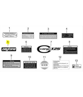 ΑΥΤΟΚΟΛΛΗΤΟ ''DAYTONA'' ΔΙΑΚΟΣΜΗΤΙΚΟΥ ΕΜΠΡΟΣΘΙΑΣ ΠΟΔΙΑΣ DAYTONA CARGO 125 ΑΝΤΑΛΛΑΚΤΙΚΑ