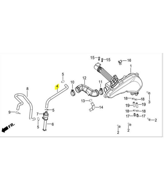 CONNECTING PIPE, AIR CLEANER ΑΝΤΑΛΛΑΚΤΙΚΑ CONNECTING PIPE, AIR CLEANER DAYTONA CARGO 125