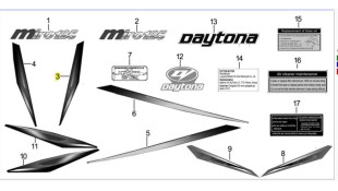 ΑΥΤΟΚΟΛΛΗΤΟ ΔΙΑΚΟΣΜΗΤΙΚΟΥ ΠΟΔΙΑΣ ΑΡΙΣΤΕΡΟ DAYTONA MIRO 125