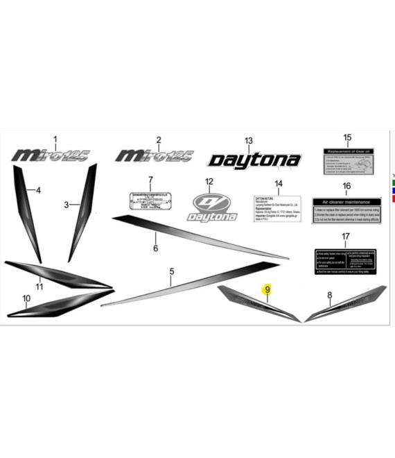 ΑΥΤΟΚΟΛΛΗΤΟ ΠΟΔΙΑΣ ΕΜΠΡΟΣΘΙΑΣ ΔΕΞΙΟ SPARE PARTS ΑΥΤΟΚΟΛΛΗΤΟ ΠΟΔΙΑΣ ΕΜΠΡΟΣΘΙΑΣ ΔΕΞΙΟ DAYTONA MIRO 125