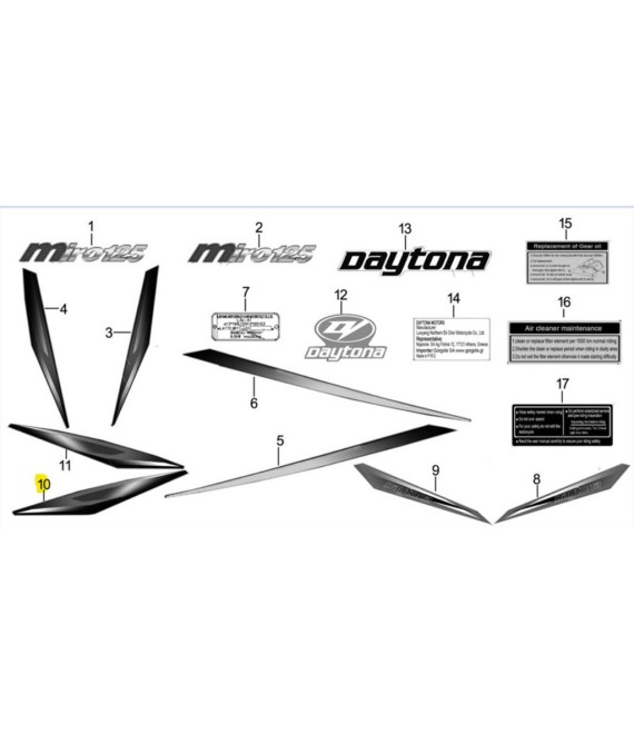 ΑΥΤΟΚΟΛΛΗΤΟ ΣΕΛΛΑΣ ΑΡΙΣΤΕΡΟ ΚΑΤΩ  ΑΥΤΟΚΟΛΛΗΤΟ ΣΕΛΛΑΣ ΑΡΙΣΤΕΡΟ ΚΑΤΩ DAYTONA MIRO 125