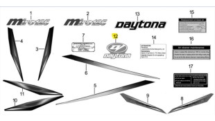 ΑΥΤΟΚΟΛΛΗΤΟ ΕΜΠΡΟΣΘΙΟ ''DY'' DAYTONA MIRO 125