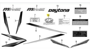 ΑΥΤΟΚΟΛΛΗΤΟ ΠΛΑΙΣΙΟΥ ''DAYTONA'' DAYTONA MIRO 125