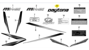 ΑΥΤΟΚΟΛΛΗΤΟ ΠΛΑΙΣΙΟΥ ''DAYTONA'' DAYTONA MIRO 125