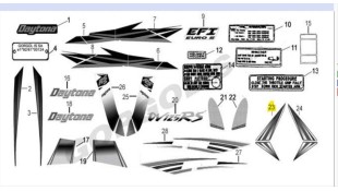 ΑΥΤΟΚΟΛΛΗΤΟ ΠΟΔΙΑΣ ΑΡΙΣΤΕΡΗΣ ΕΞΩΤΕΡΙΚΟ ΑΝΩ DAYTONA DY/NOVA